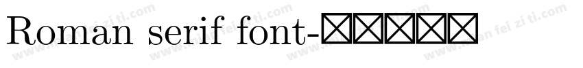 Roman serif font字体转换